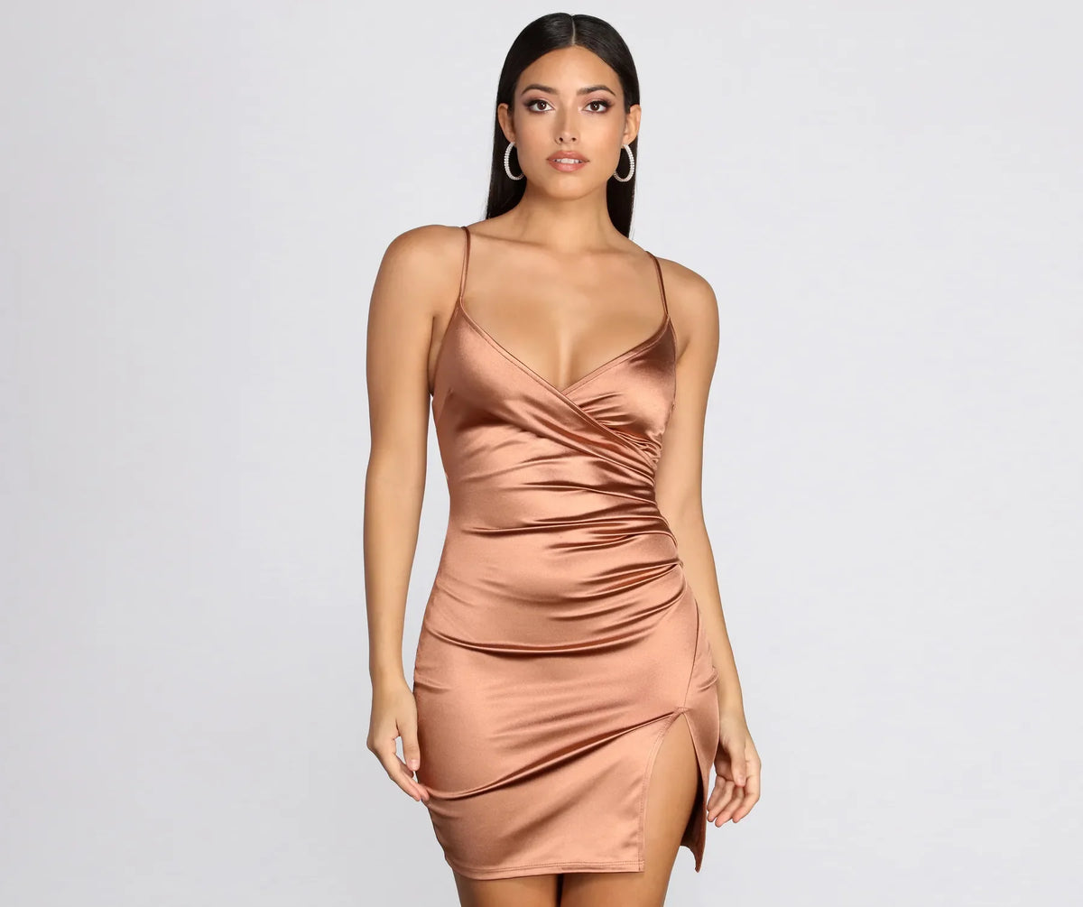 Glamorous Diva Satin Mini Dress | Windsor Glamorous Diva Satin Mini Dress | Windsor