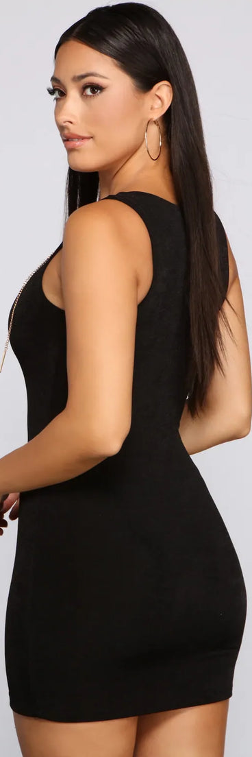 Off The Chain Sleeveless Mini Dress