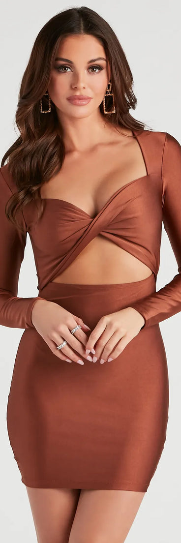 Twist It Right Cutout Mini Dress