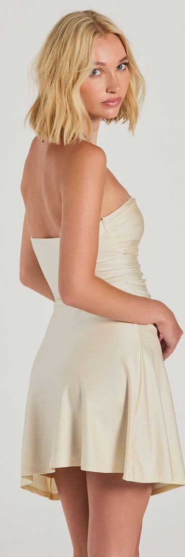 So Your Vibe Strapless A-line Mini Dress
