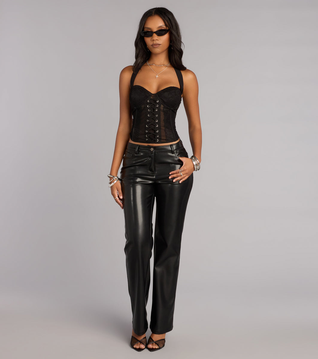 Handle With Care Lace Up Bustier Top | Windsor
