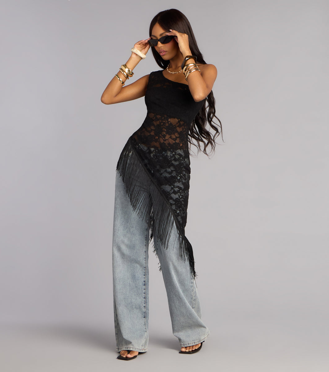 Festival Ready Lace Fringe Top | Windsor