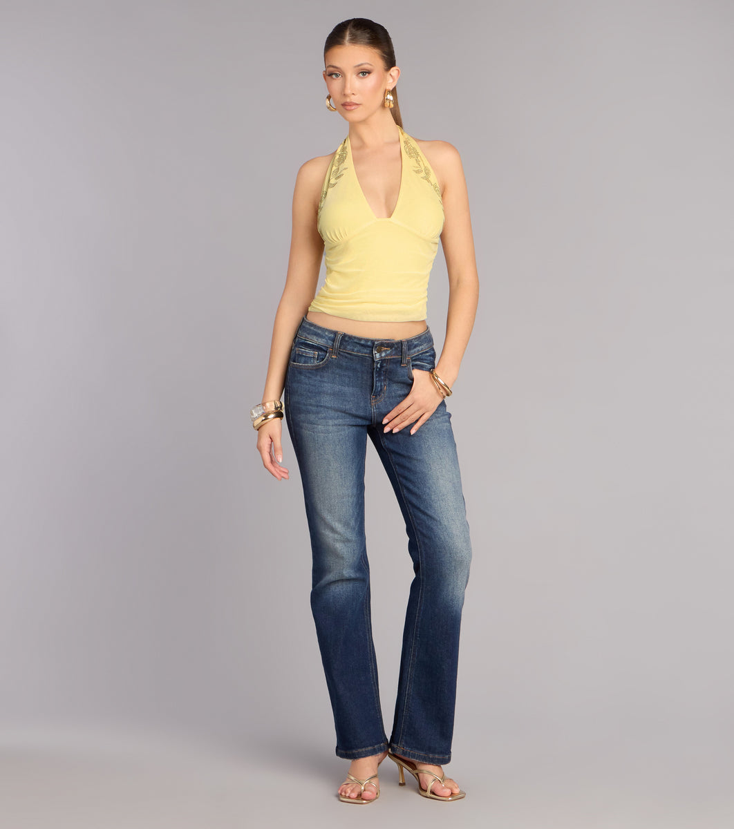 Flirty Shine Rhinestone Halter Top | Windsor
