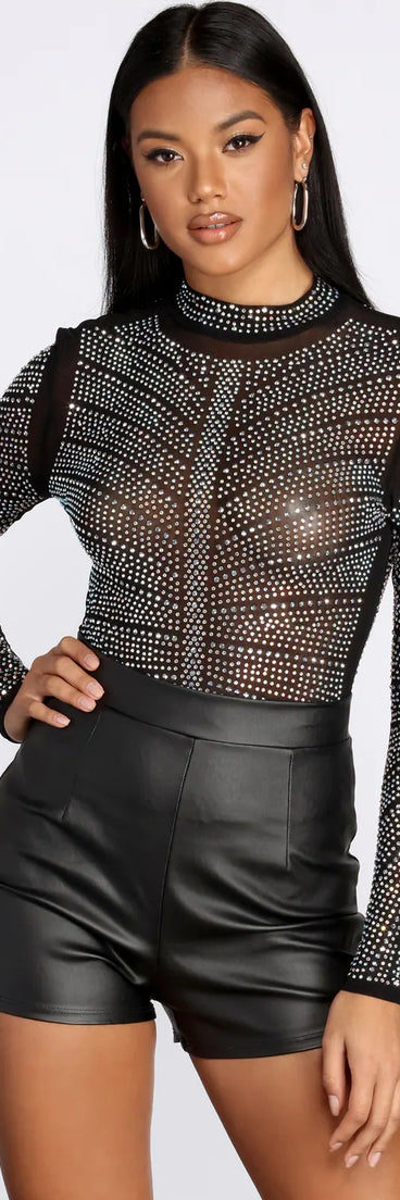 On The Hunt Heat Stone Sheer Bodysuit