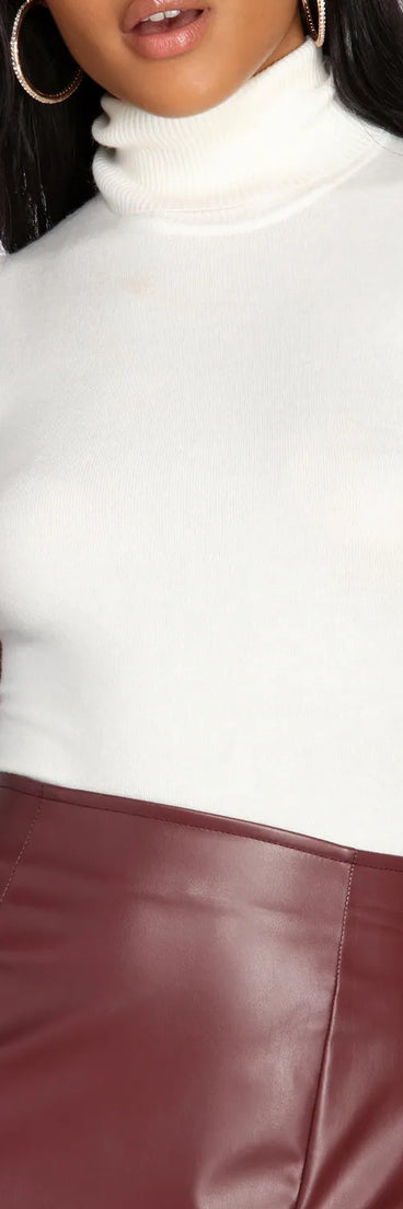 Casual Elevated Turtleneck Bodysuit