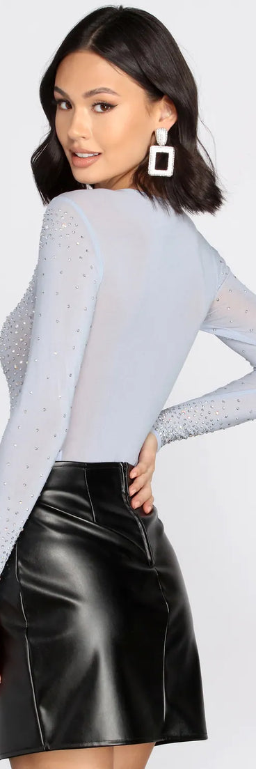 Mesh Icy Heat Stone Bodysuit