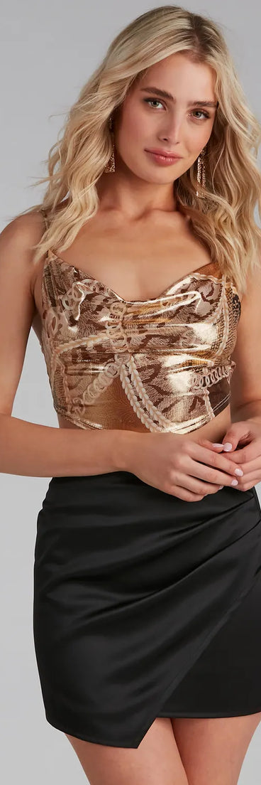 Major Cowl Tie-Back Top