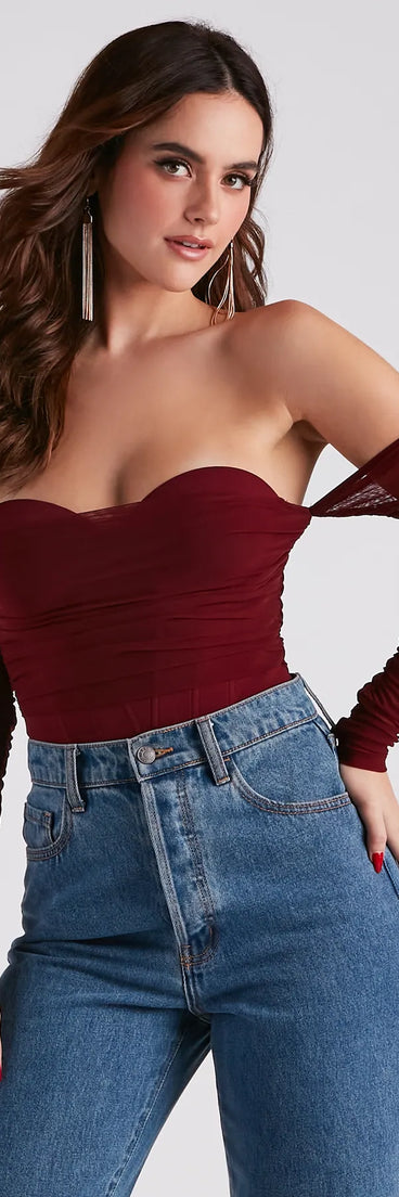 Going Anywhere Mesh Corset Bodysuit