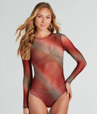 Here To Allure Ombre Sheer Mesh Bodysuit