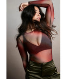 Here To Allure Ombre Sheer Mesh Bodysuit