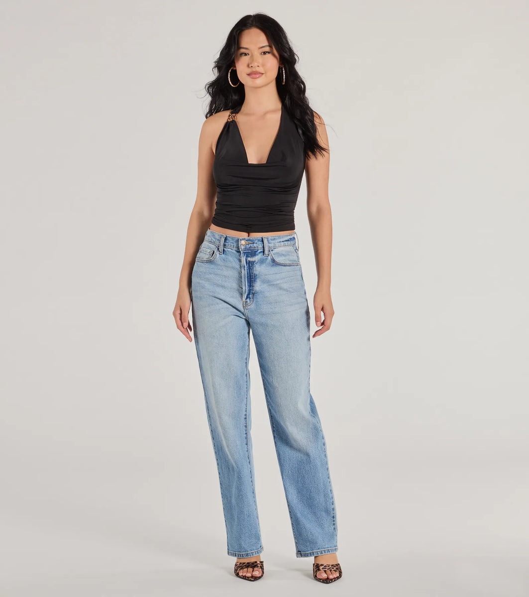 Cowl Neck Halter Top