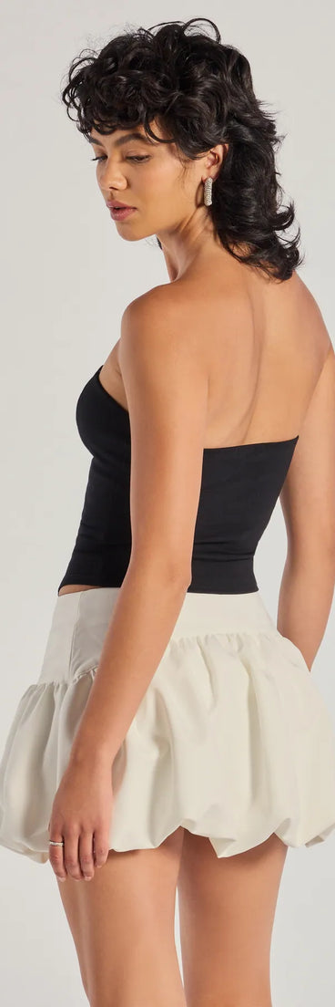 The Adorable Glam Rhinestone Bow Cutout Corset Top in black is an elevated pick for your best outfit yet, effortlessly delivering a polished look that's sure to turn heads at any celebration.