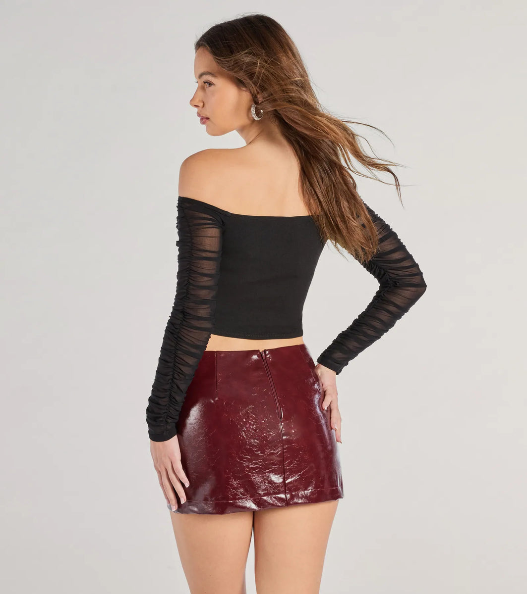 Downtown Looks Long Sleeve Mesh Bustier | Windsor