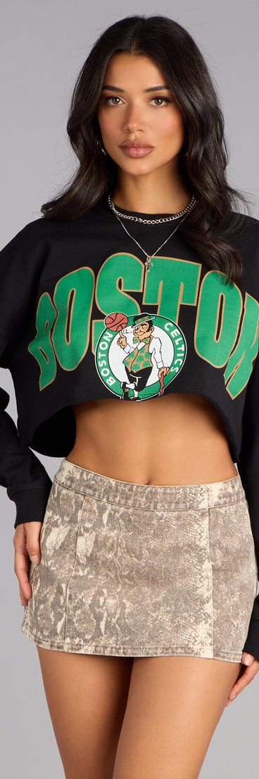 Ultra Game NBA Boston Celtics Crop Sweatshirt