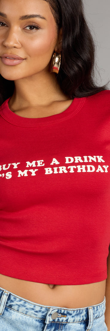 Trendy women’s tops, like the Buy Me A Drink Crop Graphic Tee, bring effortless style for fall layering, lounging, or going out.