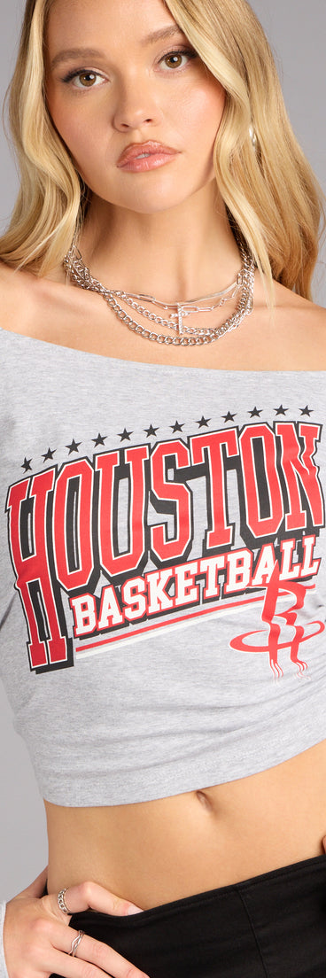 Ultra Game NBA Houston Rockets Off-The-Shoulder Top
