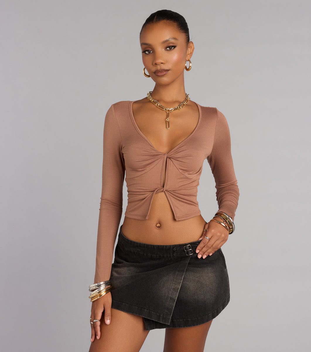 Easy Allure Double Twist Long Sleeve Top | Windsor