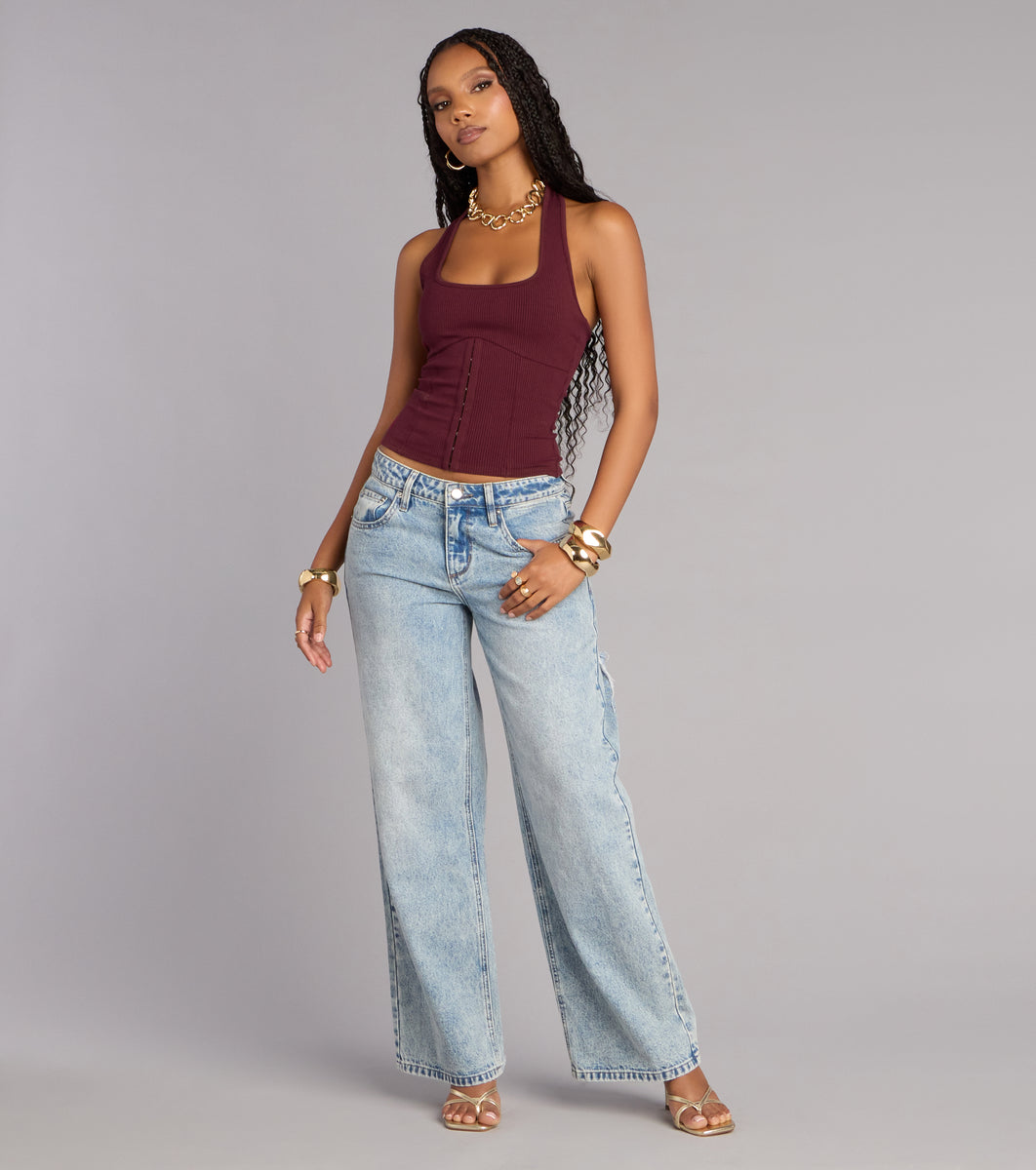 Casual Cutie Rib Knit Crop Top | Windsor
