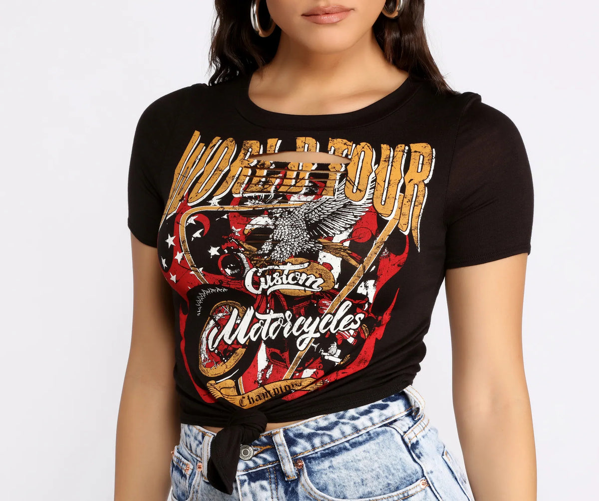 World Tour Bound Slashed Tee | Windsor