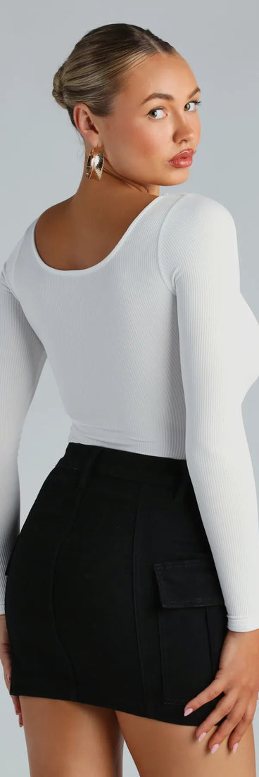 Flawless Vibes Smooth Knit Long Sleeve Bodysuit