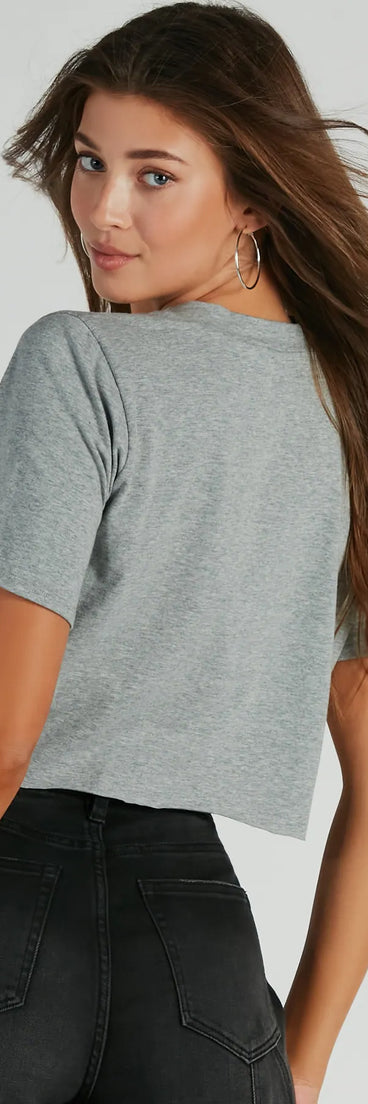 Elevated Pocket Detail Short Sleeve Cropped Tee