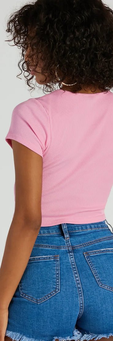 Can U Not Crew Neck Crop Tee