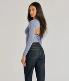 Elevated Staple Open Back Long Sleeve Top