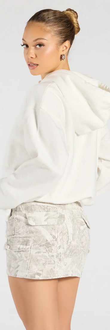 Comfy Mode Cropped Pullover Hoodie