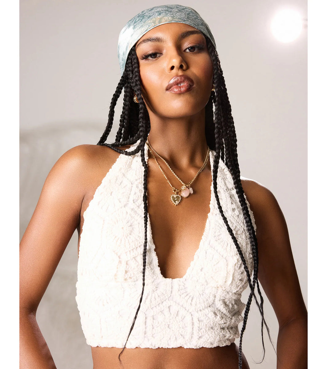 Get The Look Crochet Halter Crop Top | Windsor