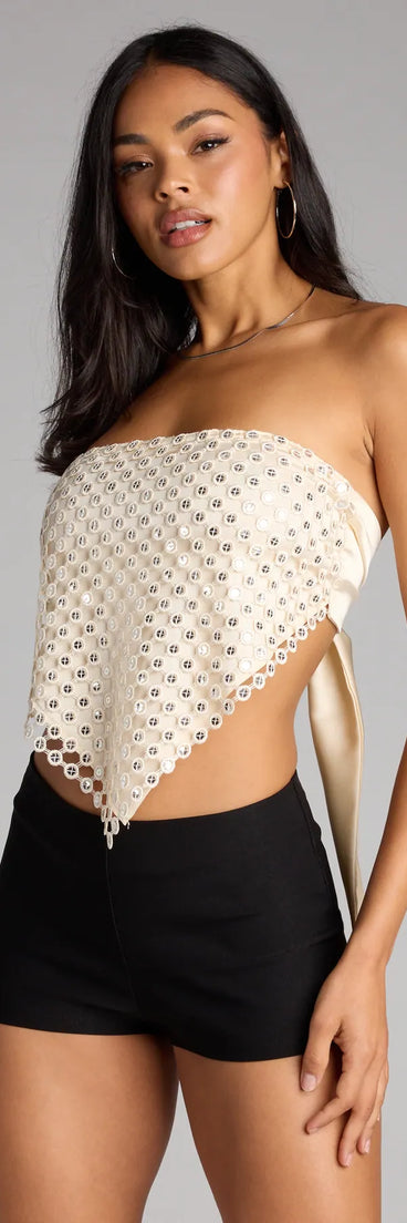 Trendy women’s tops, like the Sweet Like Fringe Sequin Hanky Top, bring effortless style for fall layering, lounging, or going out.