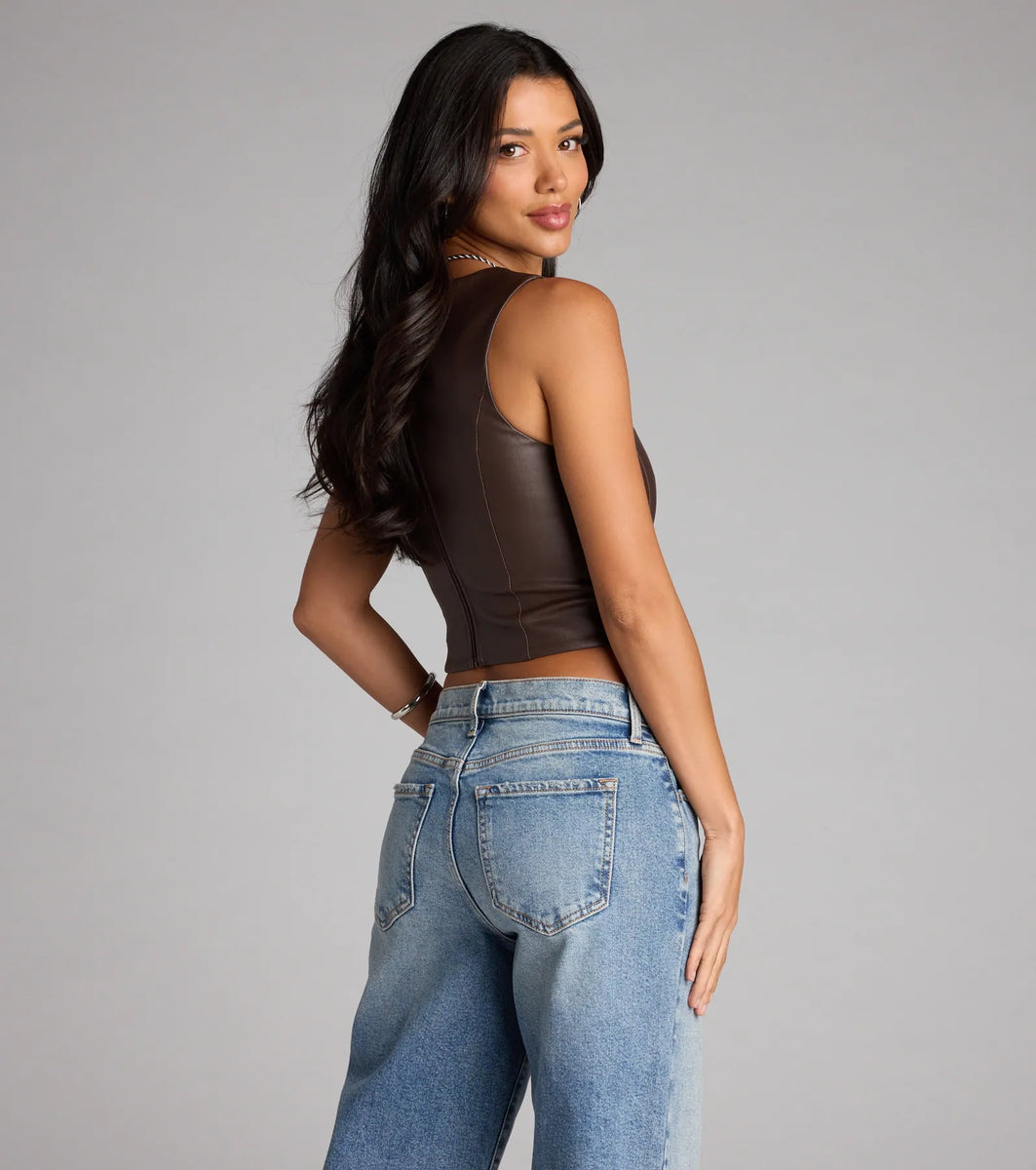 No Rules Just Looks Lace-Up Corset Top | Windsor