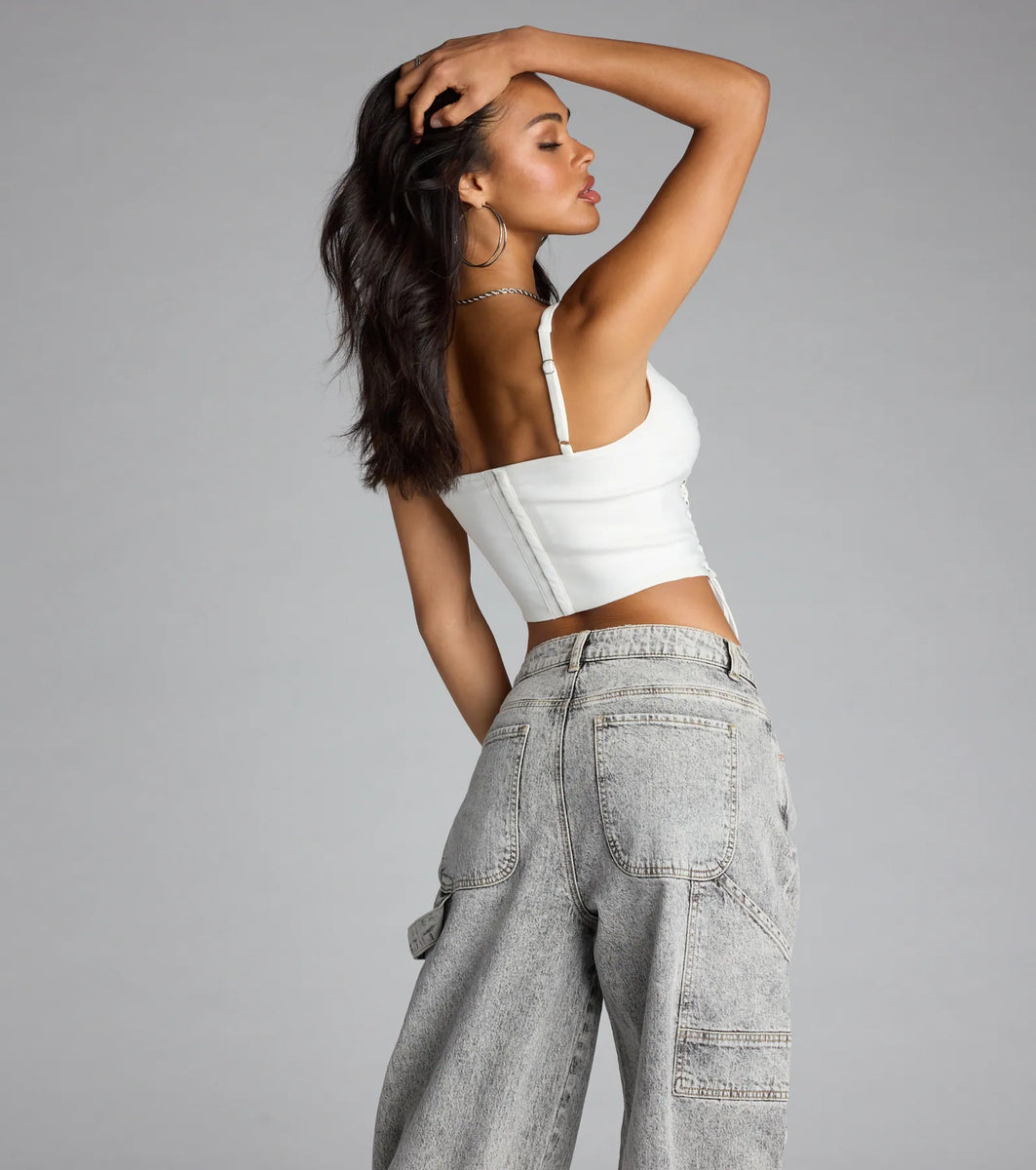 Secret Ties Lace-Up Corset Top | Windsor