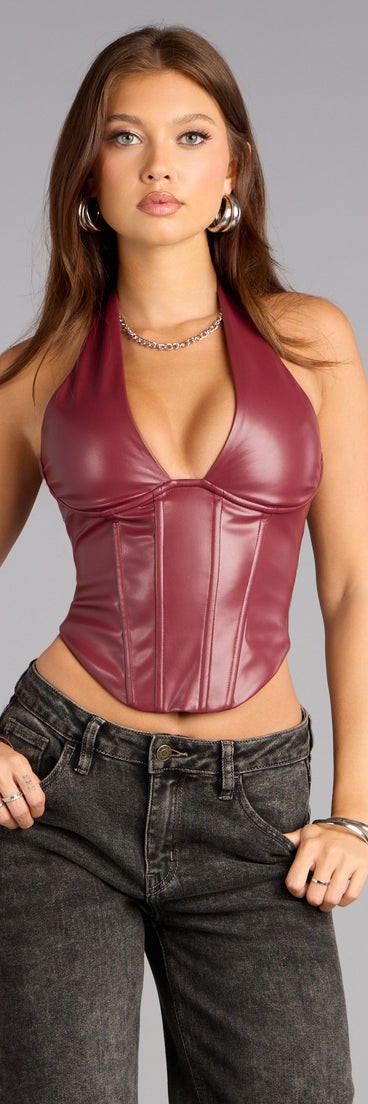 Undeniable Flair Halter Corset Top