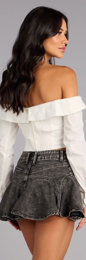Street Chic Poplin Corset Crop Top