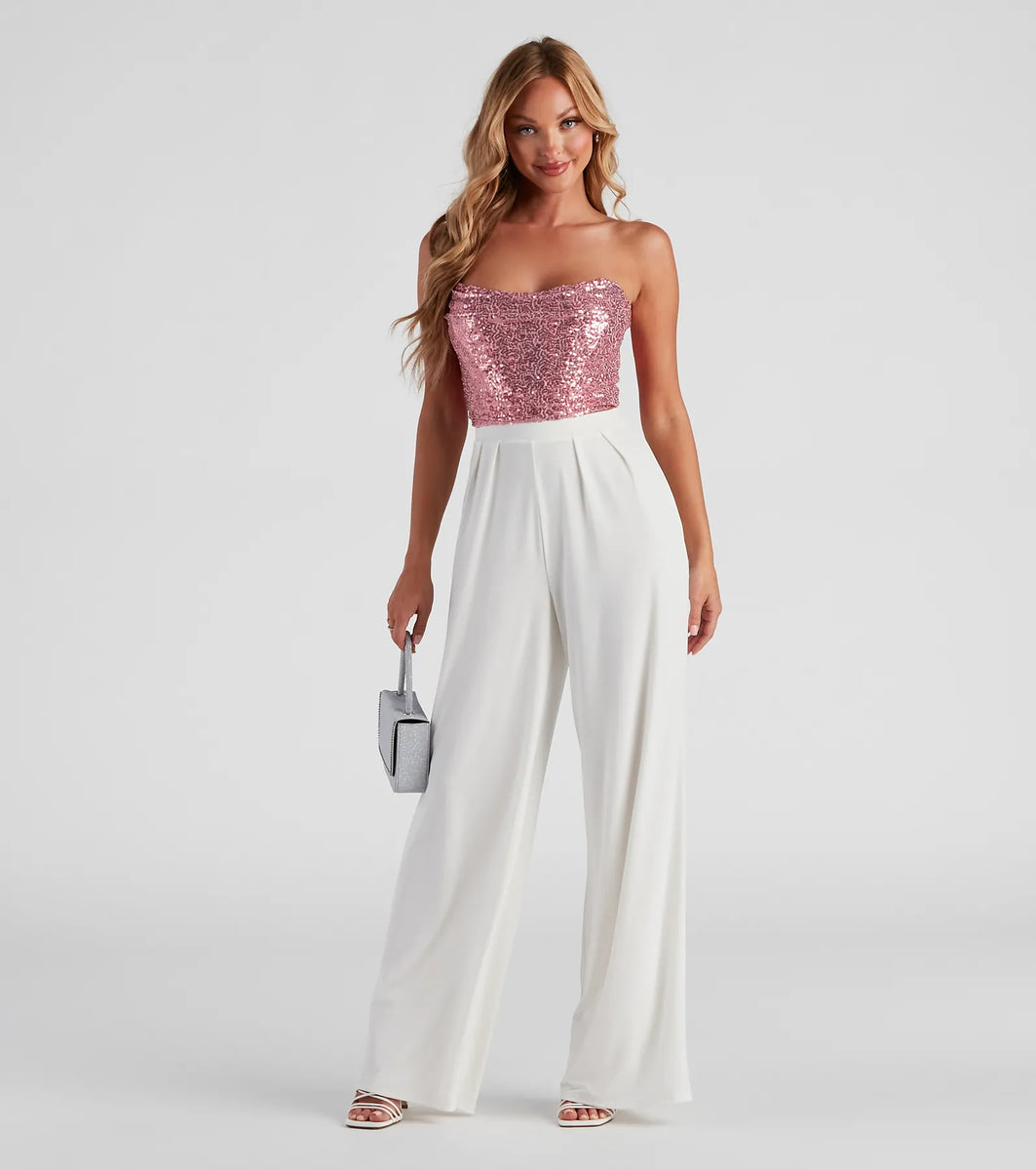 She's Glowing Sequin Corset Top | Windsor