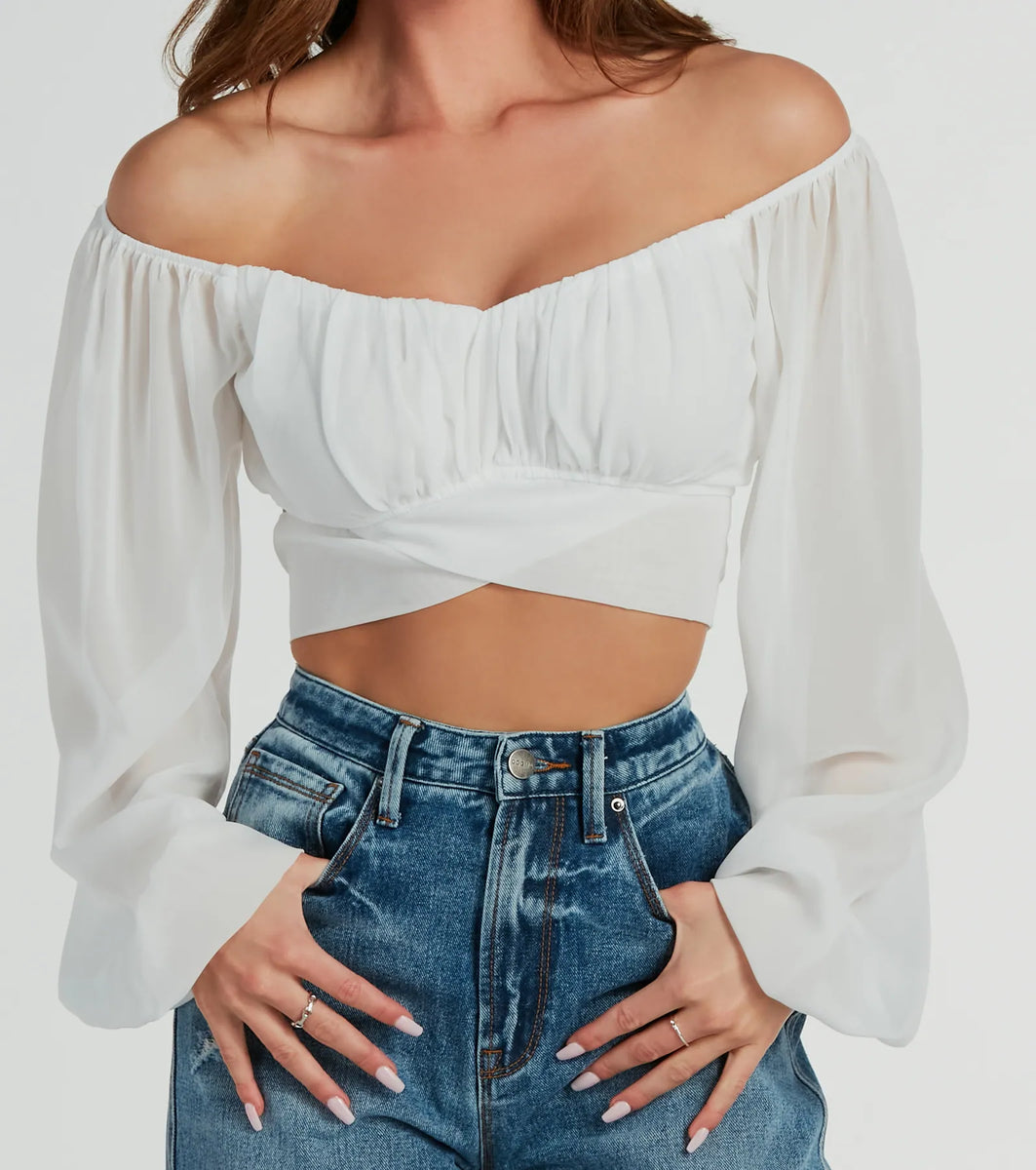 Such A Daydream Chiffon Crop Top | Windsor Such A Daydream Chiffon Crop Top | Windsor