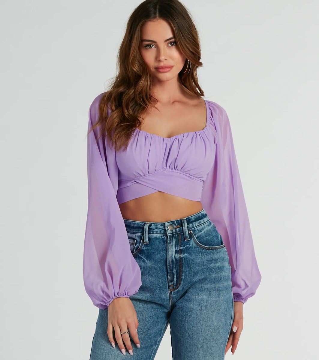 トップス Bonjour diary / CROP BLOUSE 4y トップス Bonjour diary / CROP BLOUSE 4y Bonjour diary / CROP