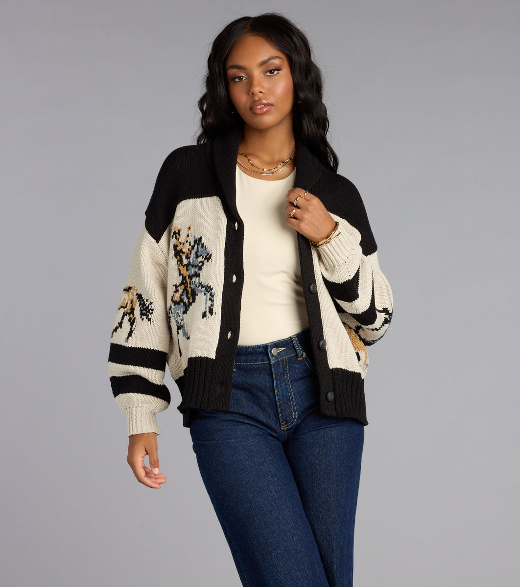 Giddy Up Knit Horse Cardigan | Windsor
