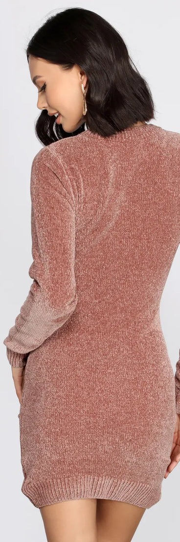 Chill In Chenille Sweater Dress