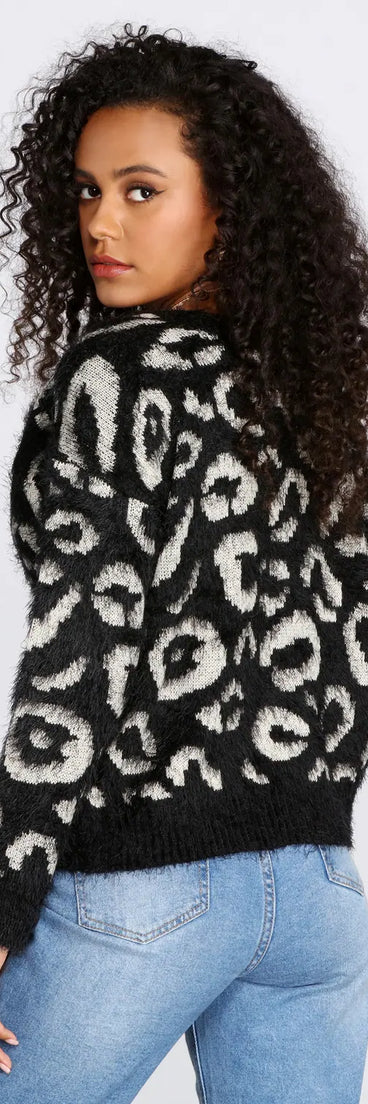 A Little Wild Twist Leopard Sweater
