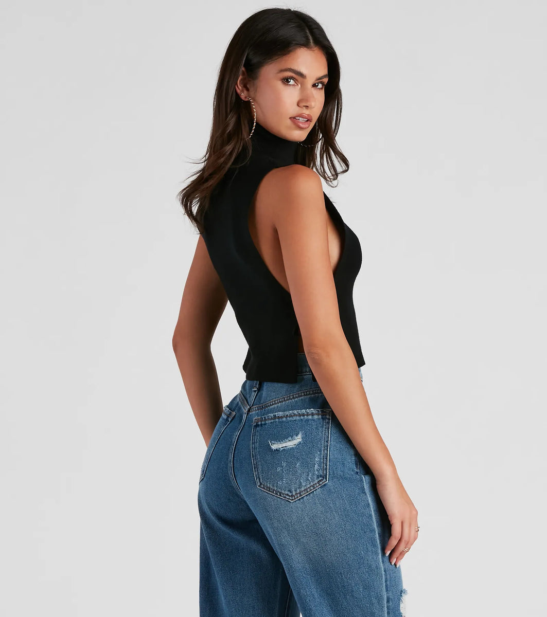Elevated Chic Turtleneck Sweater Tank | Windsor