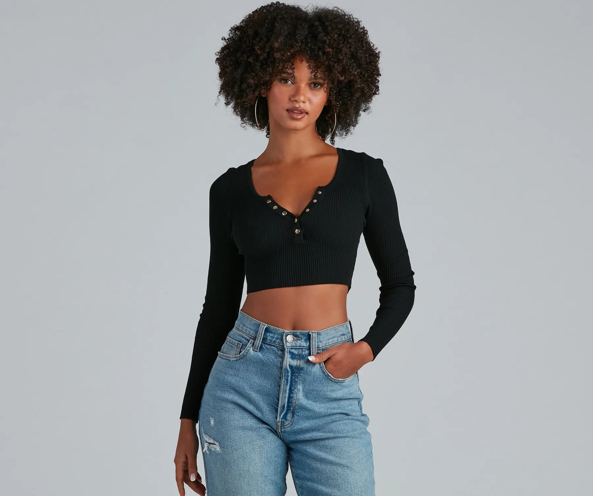 CFCL COLIMAÇON CROPPED TOP CFCL COLIMACON CROPPED TOP col.IRON GRAY - rollot