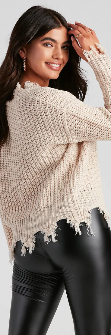 Cute And Cozy V-Neck Knit Sweater