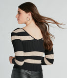 Perfect Reasons V-Neck Striped Sweater Top
