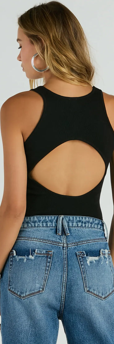 Sexy Comeback Sleeveless Cutout Back Bodysuit