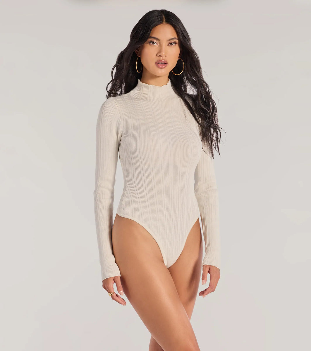 Winter Slay Turtleneck Long Sleeve Bodysuit | Windsor