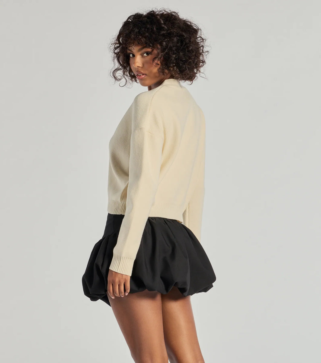 Floral Charm Cropped Cardigan Knit Sweater | Windsor
