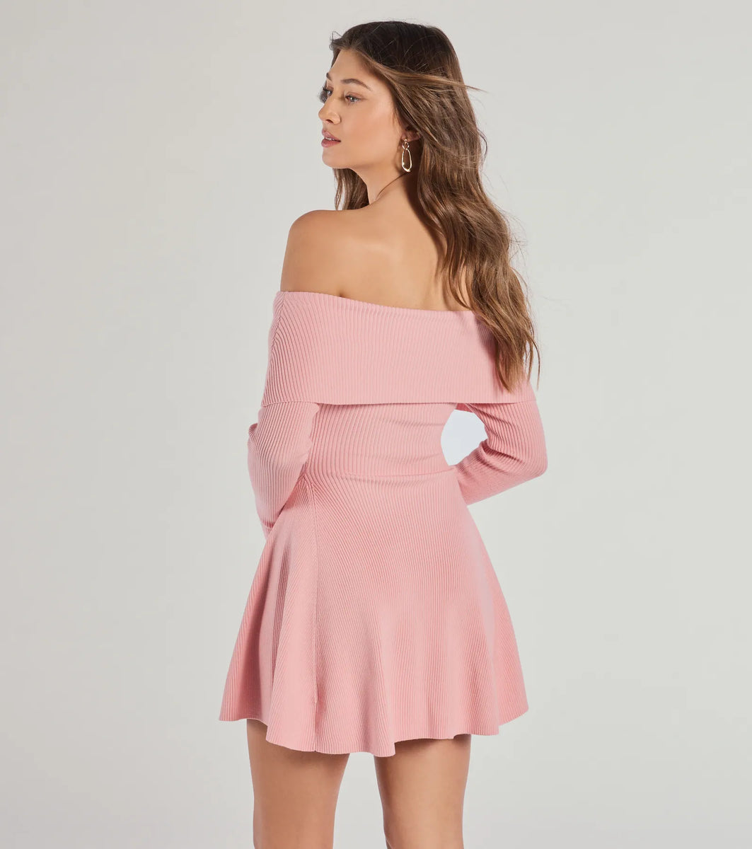 Chic Staple Ribbed Knit Skater Dress | Windsor Chic Staple Ribbed Knit Skater Dress | Windsor