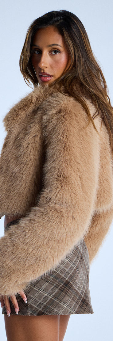The It Girl Faux Fur Crop Jacket