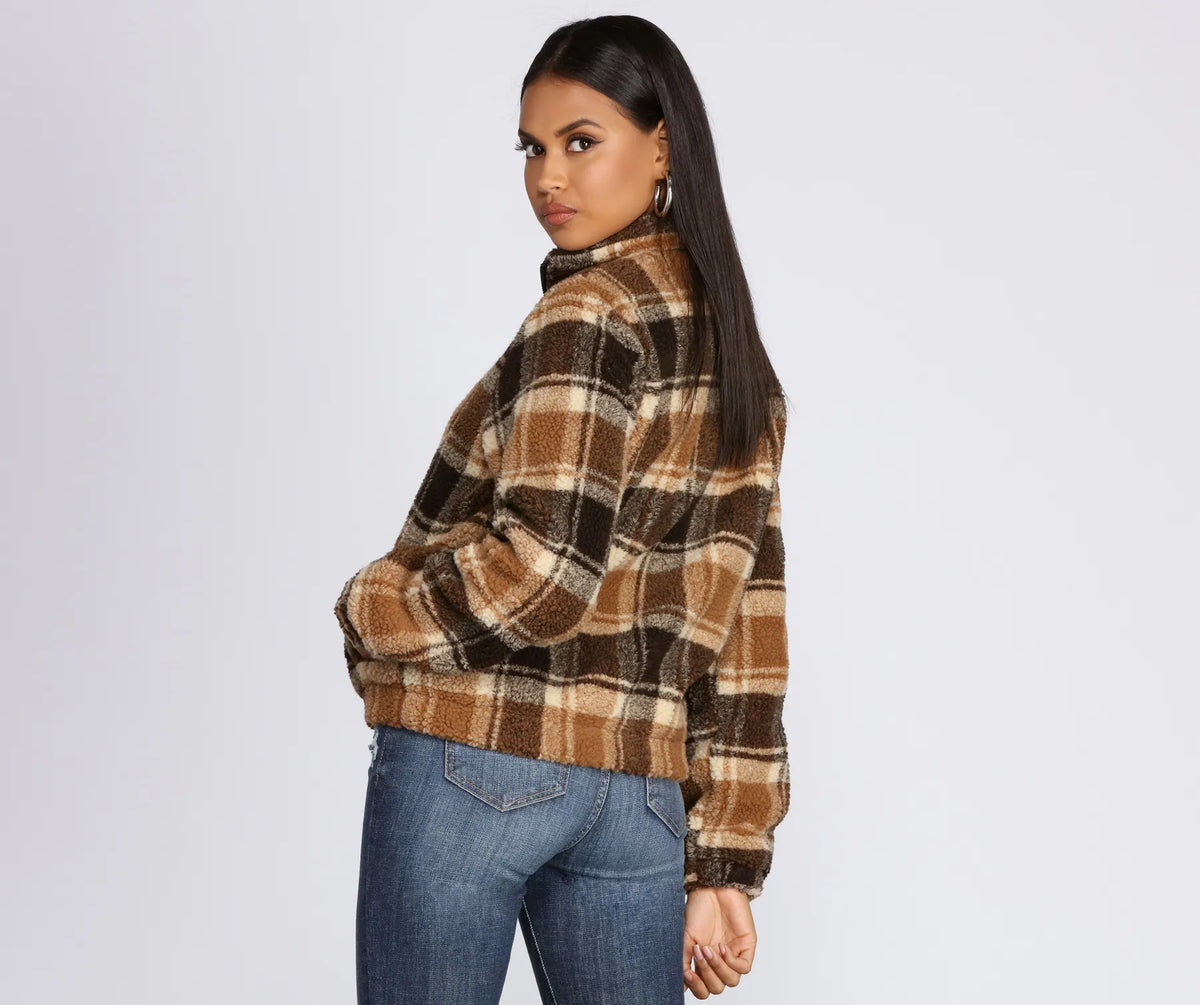 ジャケット・アウター CHECKERED FLAG FUR BLOUSON MDOWNFIELDJACKET_RED_BLACKPLAI